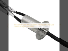303 Stainless Steel Mini Conductive Slip Ring with Gold-Gold Contact for High Conductivity